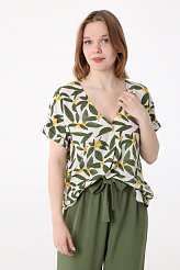 Блуза, цвет Зеленые листья (А)